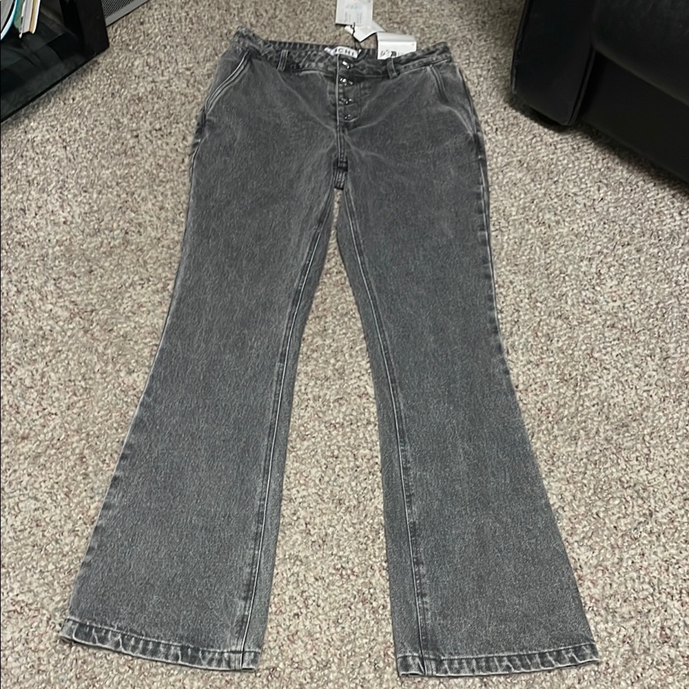 Ichi wide flare leg Women's Gray Jeans